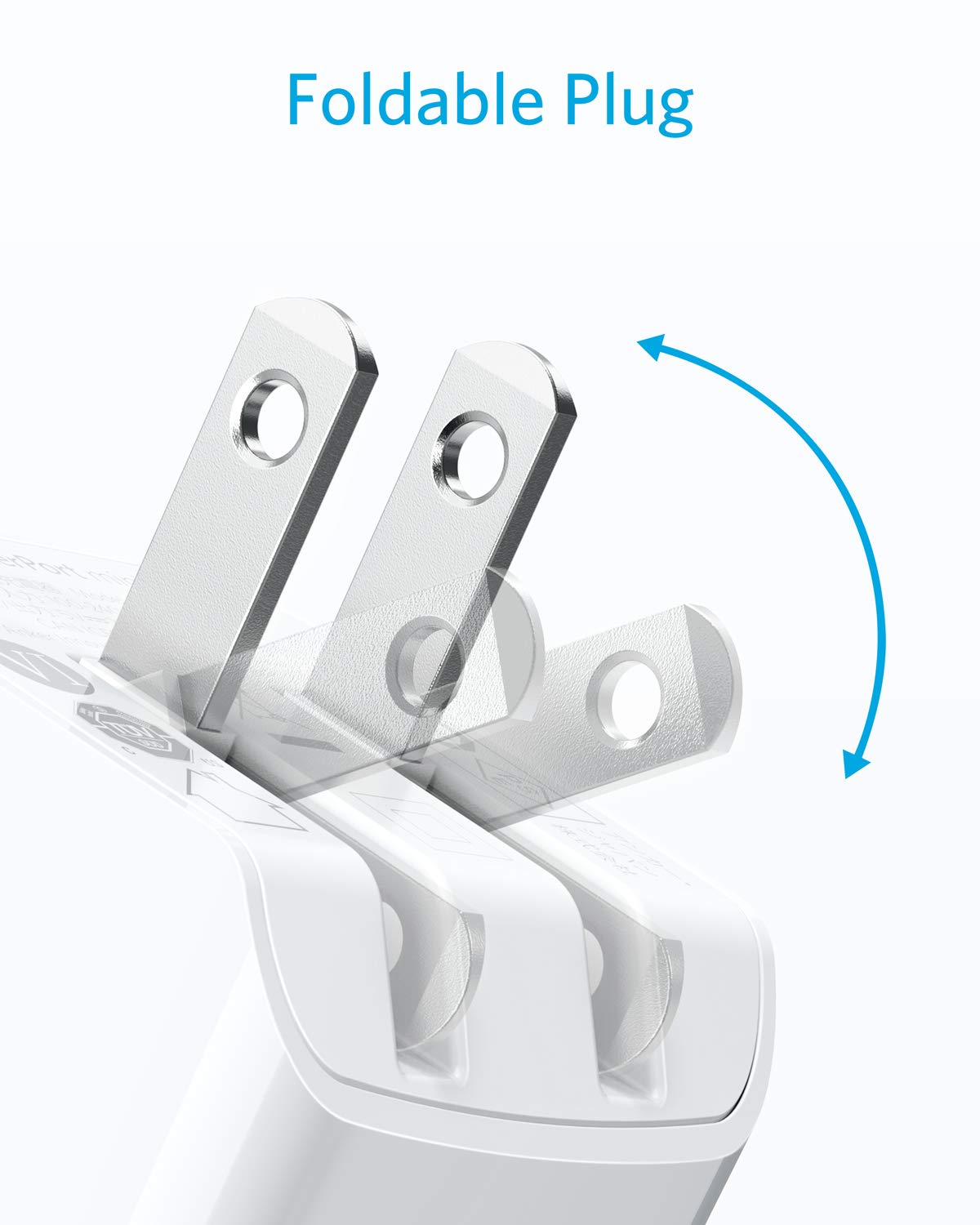 Foldable Plug with travel-friendly design for Anker